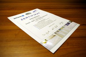 Zertifikat: Seminar Naturstein im Bad und Wellnessbereich